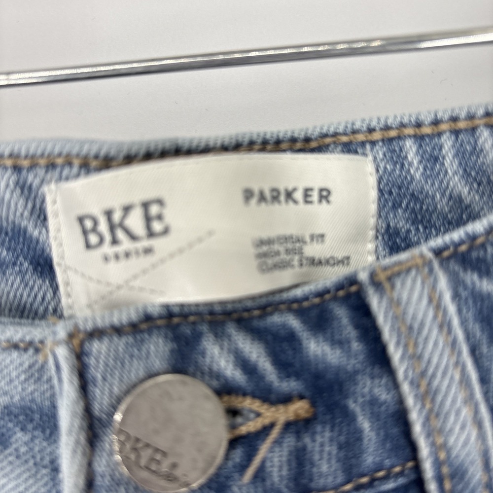 BKE Parker Jeans Womens 23 Tall Blue Universal Fit High Rise Classic Straight - Picture 3 of 9